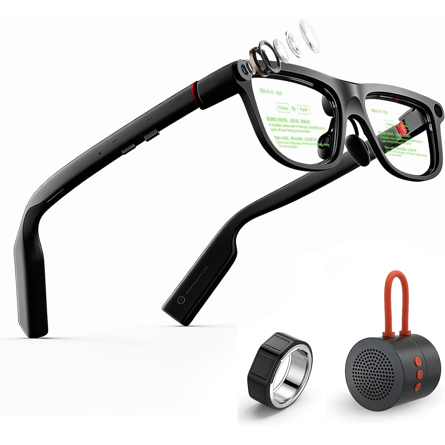 Smart Glasses with Camera & AR Display