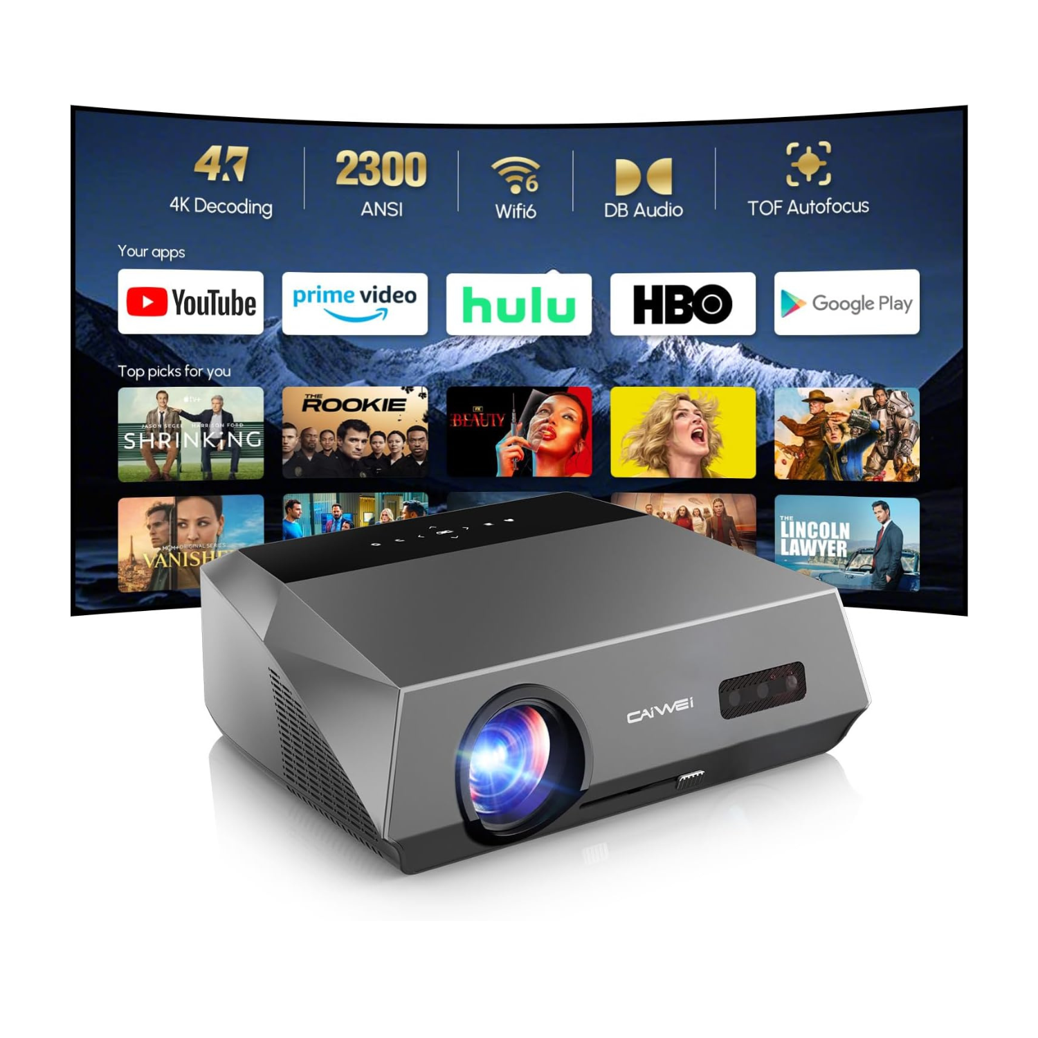 Smart 4K Daylight Projector
