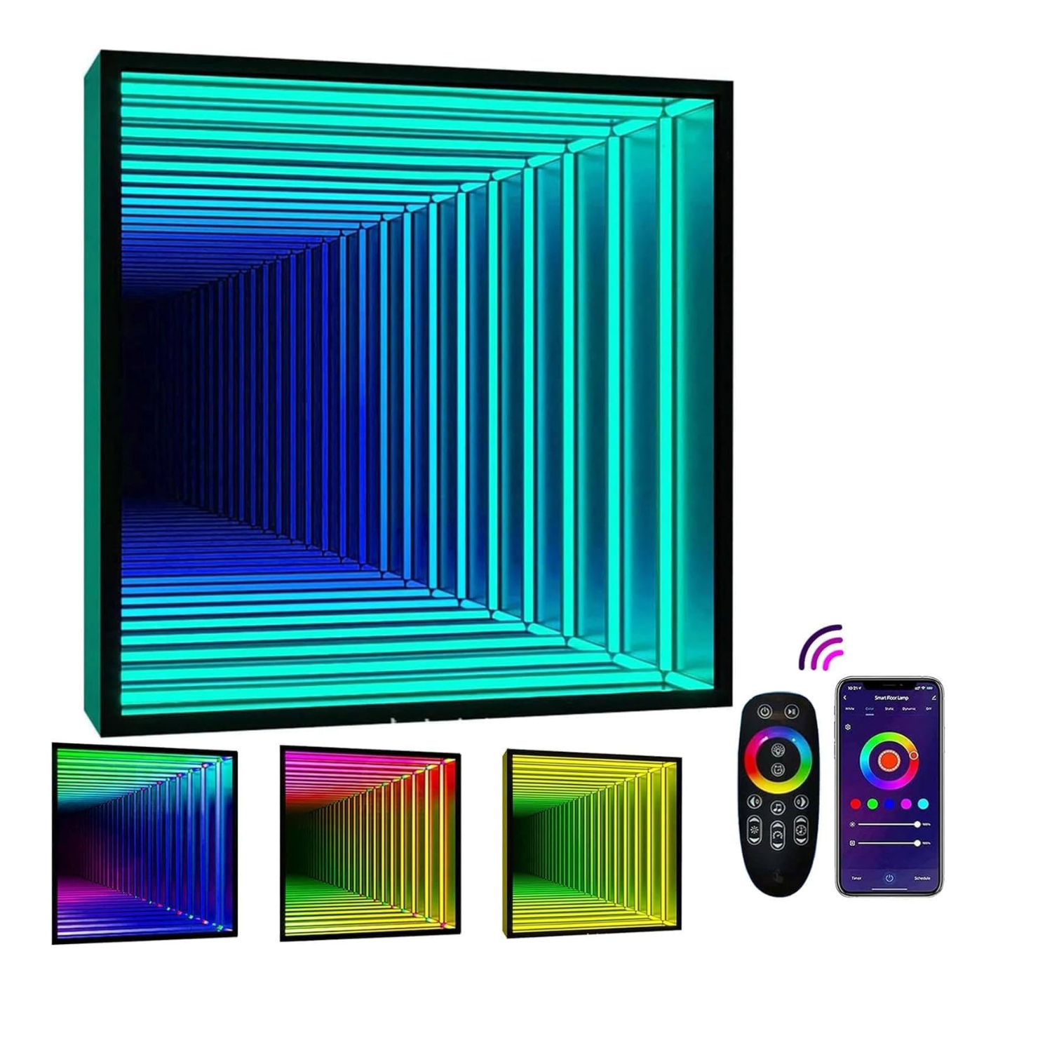 LED Infinity 3D Mirror Tunnel Lamp